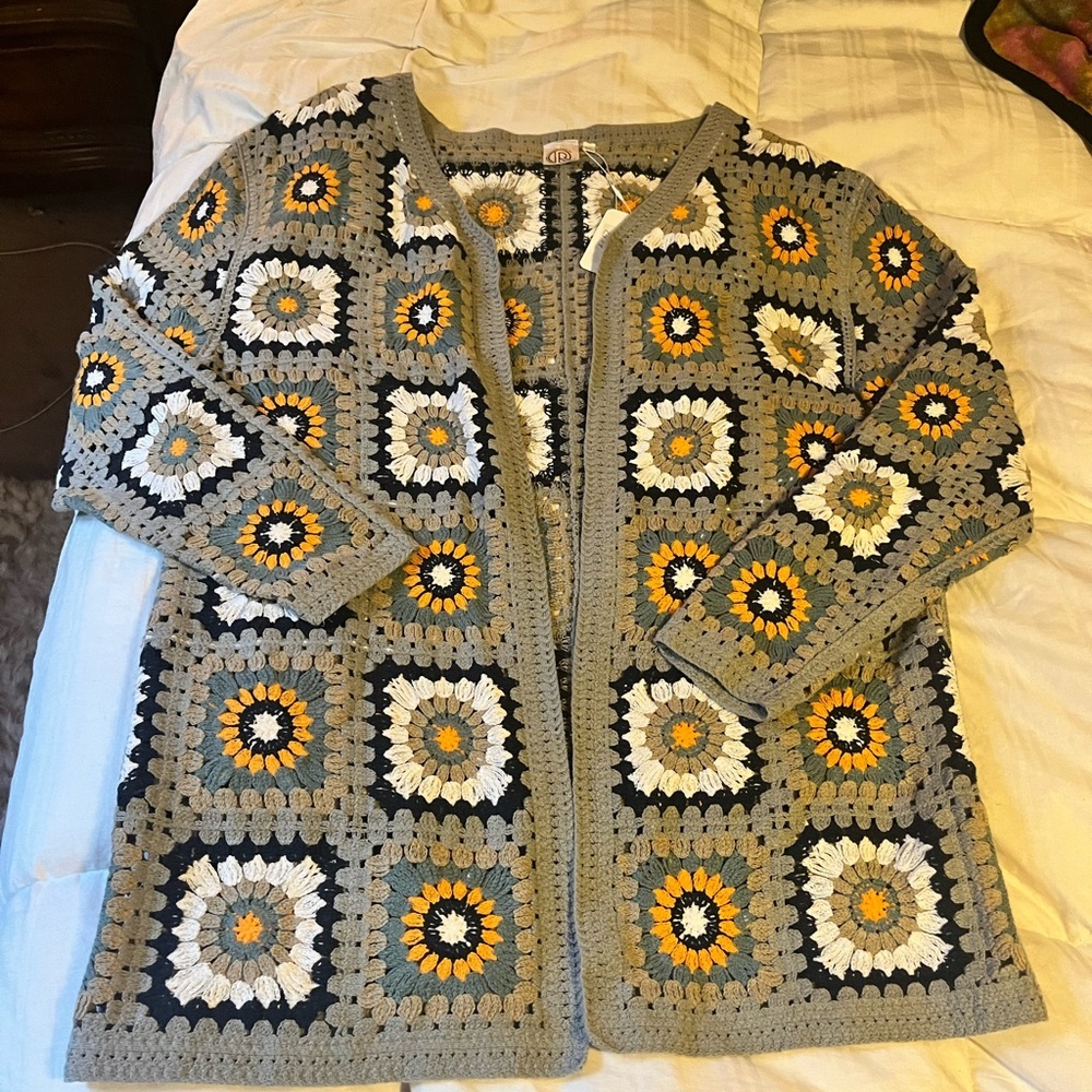 Granny Square Crochet Cardigan